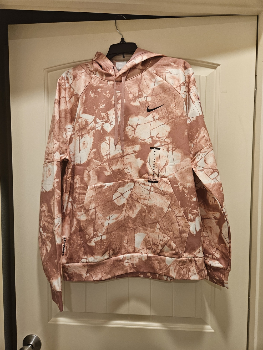 Nike Rose Pink & White Tie-Dye Pullover Hoodie